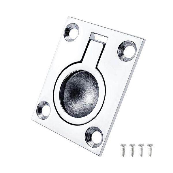 

rafts/inflatable boats multifunction hatch pull replacement parts boat ring with mount screws durable recessed flush handle stainless steel