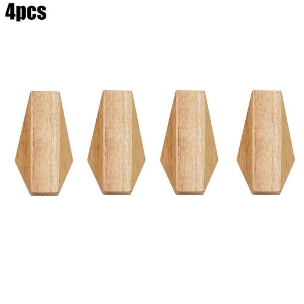 

11*6*2cm wooden hook 4 pcs bathroom coat hanger peg kitchen practical hooks & rails