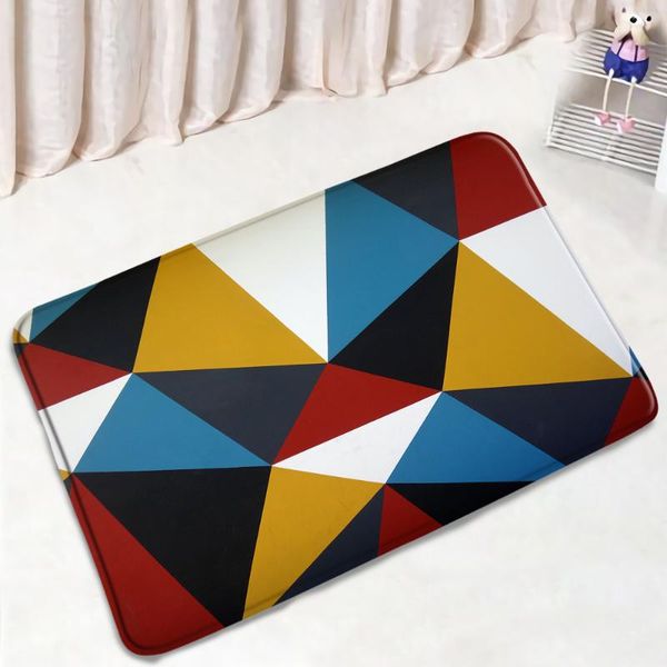 

bath mats color geometric mat marble pattern anti-slip water absorbent bathroom bedroom carpet kitchen floorpad living room rug