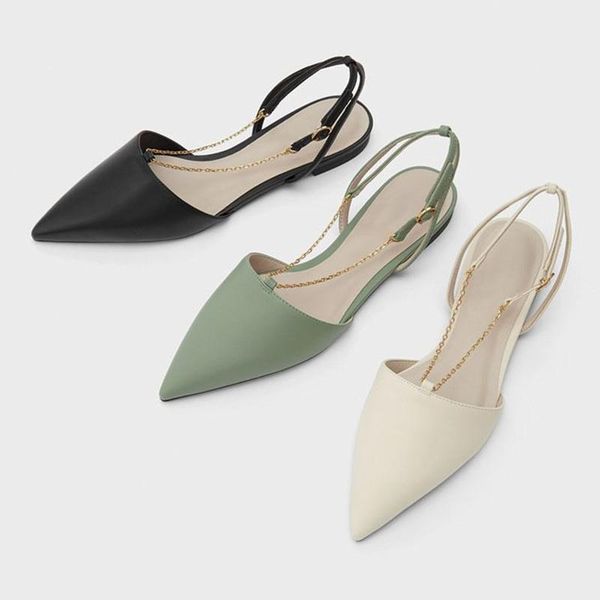 

sandals female sandal flat summer shoes woman large size girls without fashion closed outside low pointed big 2021 slipper pu fabric sca, Black