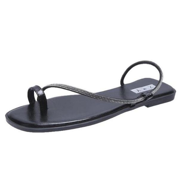 

rhinestone womens sandals plus size 2021 summer fashion platform women's casual sports slides women shoes slippers, Black