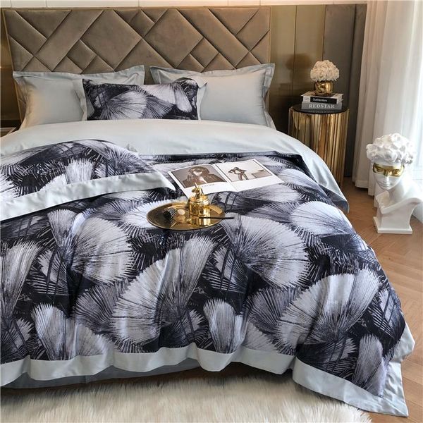 

bedding sets simple 4pieces set king size bed linen euro duvet cover nordic sheet
