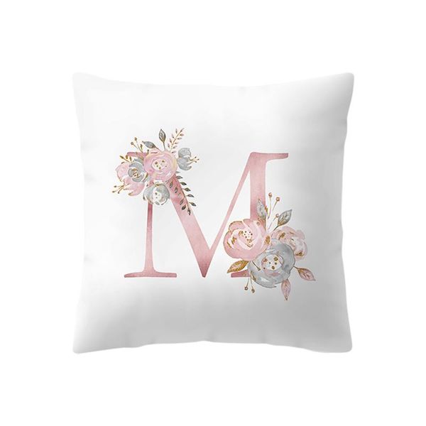 

cushion/decorative pillow modern creative english alphabet garland floral print cushion cover polyester case sofa couch chair throw pillows