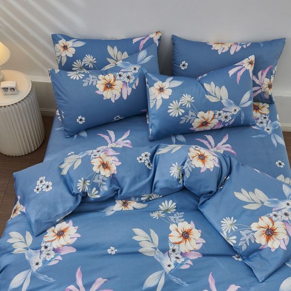 

pure piece set simple 40s cotton printing bedding summer home four sets