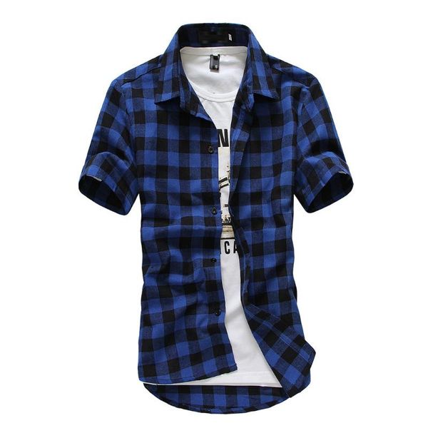 

men's casual shirts shirt men hawaiian beach lattice short sleeve buttons plus size asian -3xl summer for, White;black