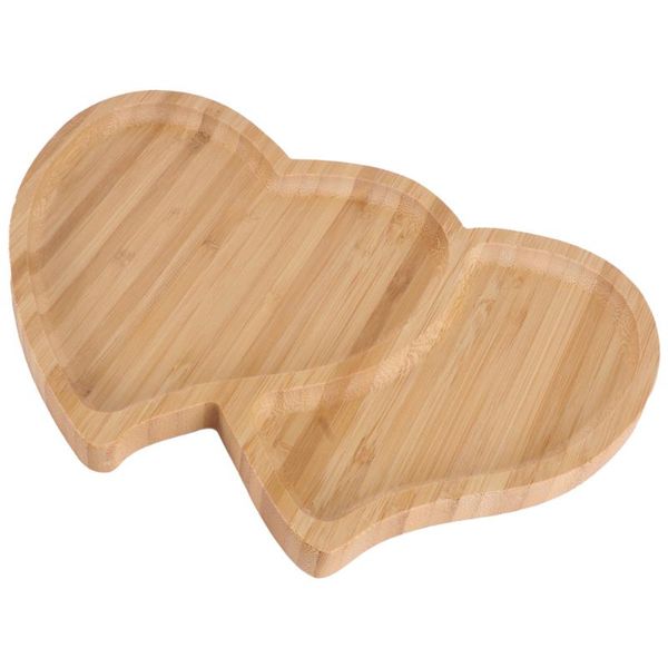 

dishes & plates 1pc bamboo tray serving household candy storage plate (wood color)