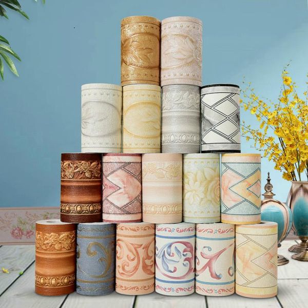 

wallpapers 3d adhesive three-dimensional floral wallpaper border walls roll stereo wall stickers living room decoration daily home decor
