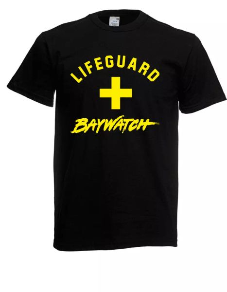 

mens t-shirt lifeguard baywatch i spells i fun i funny until 5xl, White;black
