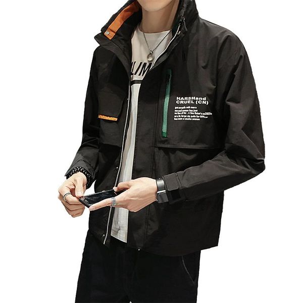 

men's jackets 2021 spring shopkeeper style japanese trend jacket, Black;brown
