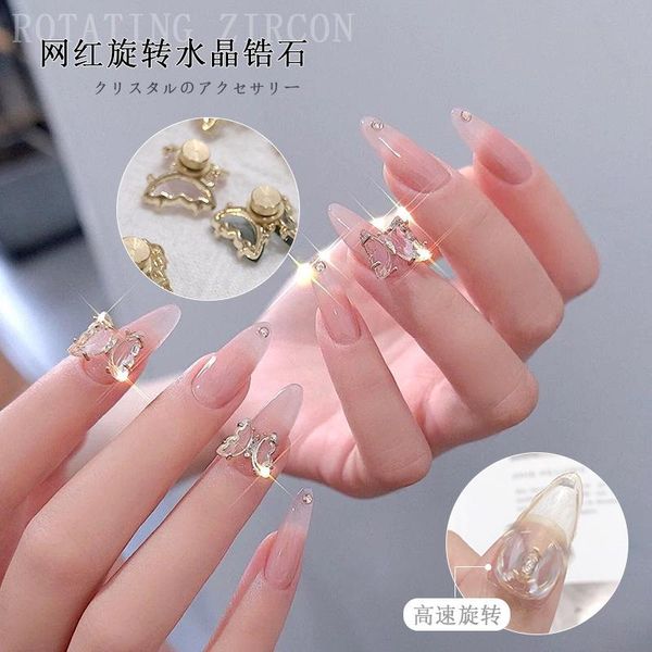 

nail art kits web celebrity revolute butterfly zircon diamond ornament manicure superflash 3d cat eye bear transport bead patch