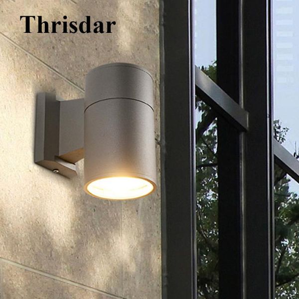 

thrisdar 3/6/12w waterproof led porch wall lamp outdoor villa balcony courtyard light aluminum sconce street lighting lamps
