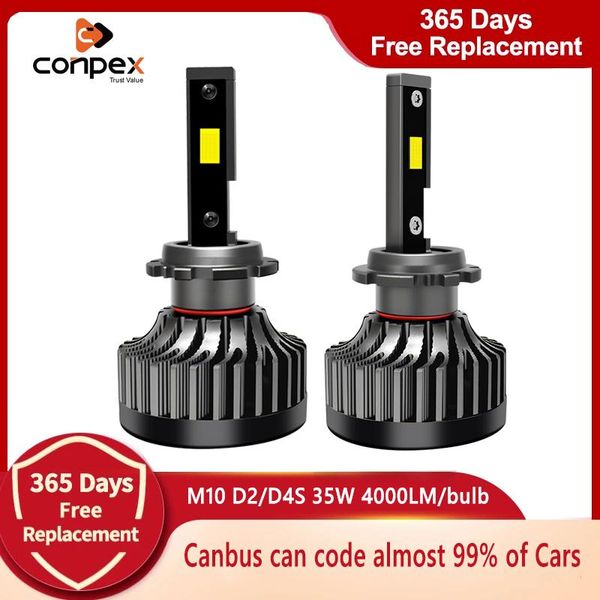 

car headlights conpex d2s led light canbus d4s plug and play headlight bulb d1s d3s auto lamp turbo 6000k 8000lm 70w headlamp