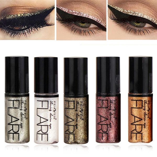 

eyeliner professional shiny eye liners cosmetics for women pigment silver rose gold color liquid glitter makeup