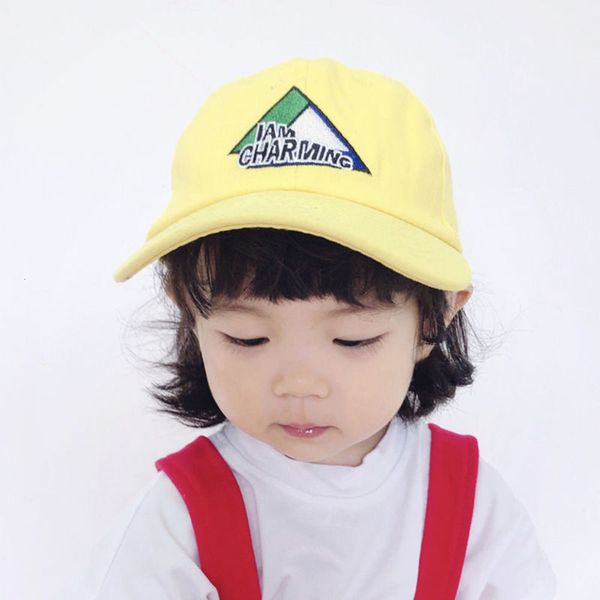 

children's hat spring and autumn korean fashion boys girls cap baby baseball cap summer thin sun, Yellow