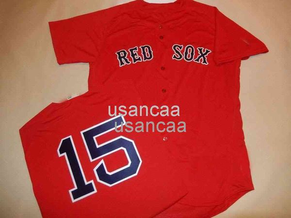 Homens homens crian￧as Dustin Pedroia Jersey Red New Baseball Jerseys Professional Custom Jerseys XS-5xl 6xl