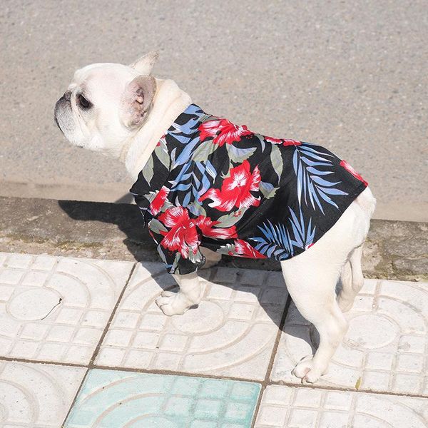 

dog apparel 2021 print clothes summer hawaiian pet clothing supplies teddy fight puppy kitten personality shirt