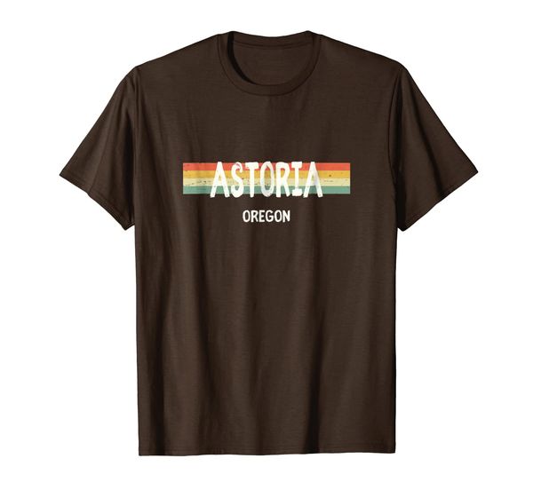 

astoria oregon t-shirt vintage retro 70s throwback design, White;black