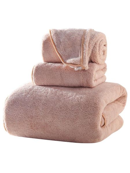

absorb water quickly dry no sheding does not pilling bath towel three pieces set