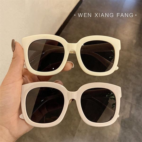 

sunglasses women's fashionable 2021 korean internet star with the same type square round face small, White;black