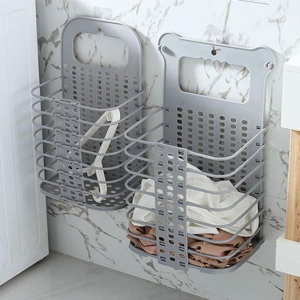

storage baskets wall-mounted folding basket bins saving space for organizing home clothes toys thin889 laundry & organization
