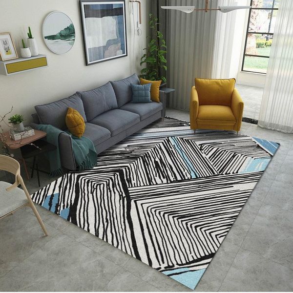 

european style living room non-slip geometric pattern background 80x160cm floor mat bedroom children crawling rug carpets