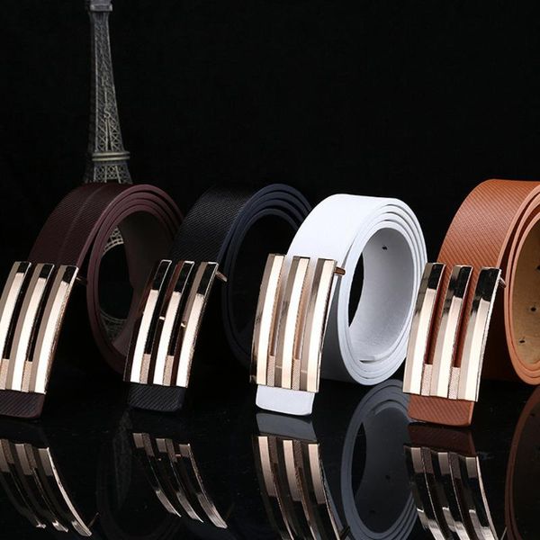 

belts fashion designer men women automatic buckle leather wide waist strap antique belt, Black;brown