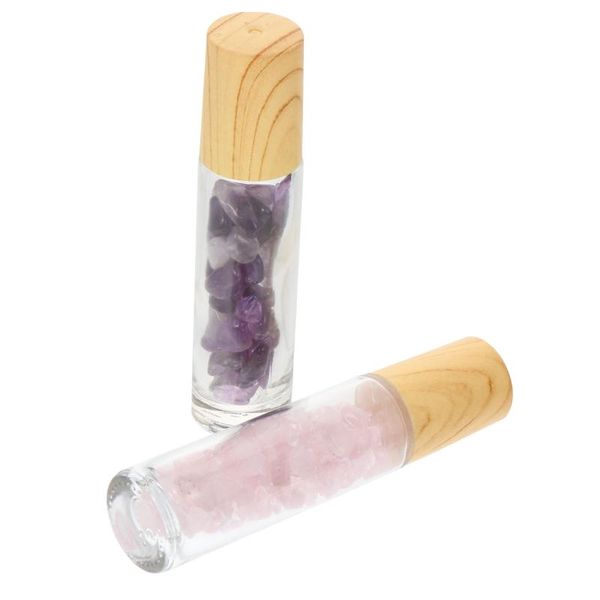 

storage bottles & jars 2pcs essential oil glass roller container dispenser