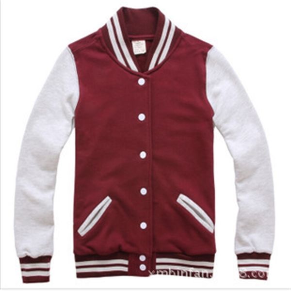 

coil blank stand collar color matching couple baseball sweater men's cardigan baseball jacket, Black