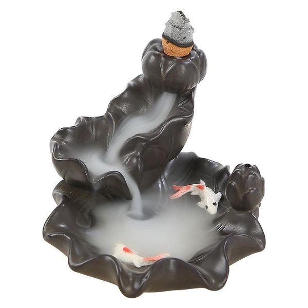 

fragrance lamps ceramics waterfall incense burner, backflow lotus flower , seat + 20