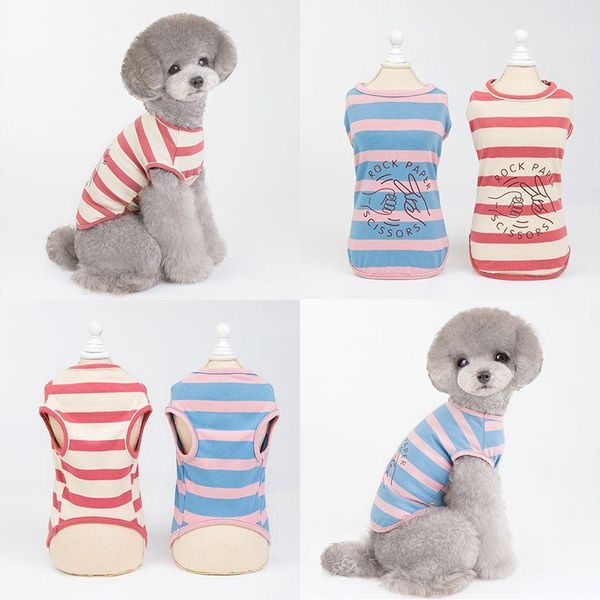 

dog apparel summer vest striped t-shirt puppy costumes small clothing coat outfits cat yorkie clothes pomeranian poodle pet