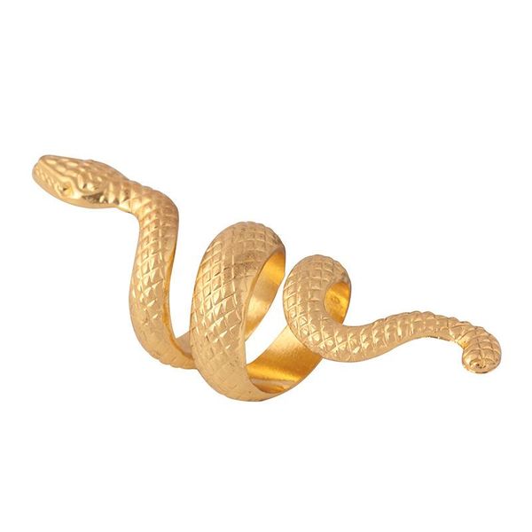 

cluster rings 1pc hyperbolic punk long snake ring for women men european vintage gothic metal color finger animals jewelry r143, Golden;silver