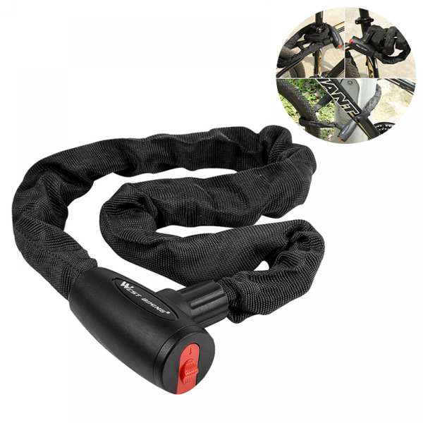 

bike locks bicycle chain lock safety anti-theft motorcycle mtb road universal with 2 keys cycling accessory strong safe