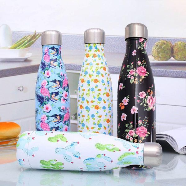 

water bottle 500ml insulated outdoor sports cup stainless steel drink bottles