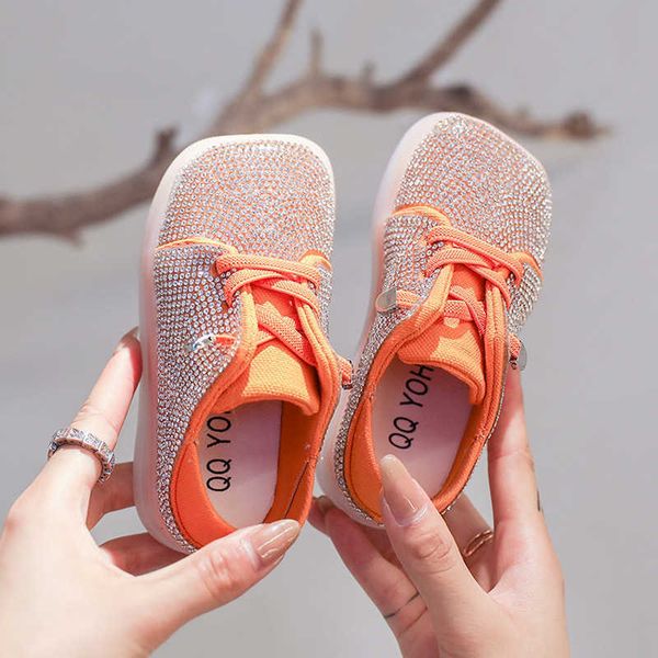 

spring autumn children shoes girls princess bling shoes with diamonds fashion baby square toe casual shoes 210713, Black