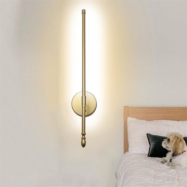 

wall lamp nordic line art metal lights led simple wandlamp bathroom bedroom bedside aisle living room home decor lamps