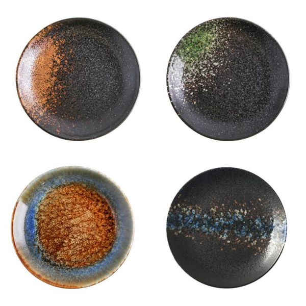 

pcs round seasoning dishes condiment plates wear-resistant sushi &