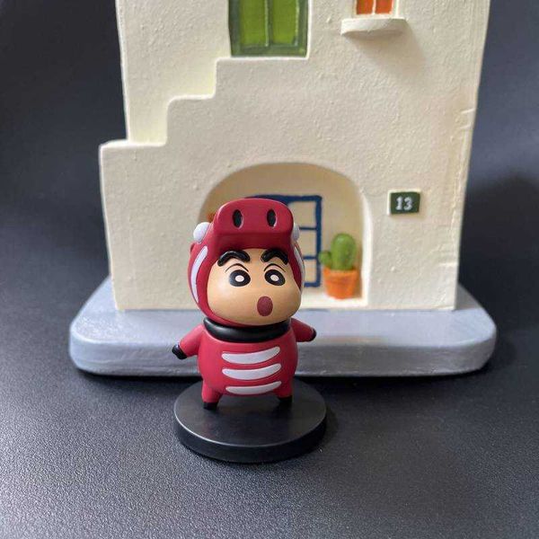

japan's six crayon new food animal series dolls hand run car accessories animation peripheral