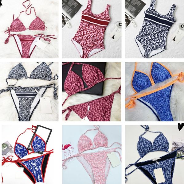 

womens bikini beach bikinis summer splits swimsuit fashion letter printed strappy siamese split style swimwear one piece 2021, White;black