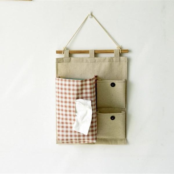 

storage boxes & bins cotton plaid bag cleaning bucket household home case