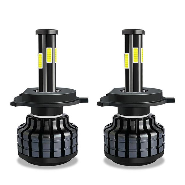 

car headlights 6 face tricolor luminous led cob lights lamp retrofit near and far one fog bulb