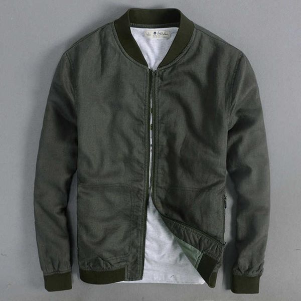 

men's jackets fashion linen jacket men army green spring summer pilot khaki thin cotton baseball for gray, Black;brown
