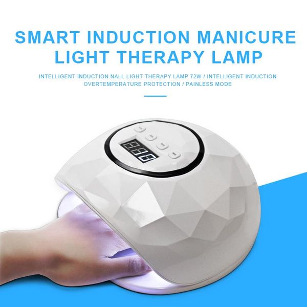 

nail dryers 72w intelligent induction lamp led potherapy machine dryer polish glue baking gel