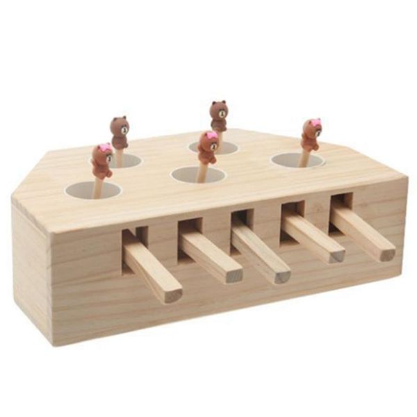 

cat toys big deal interactive pet wood toy cartoon education mouse box funny cody kitten supplies