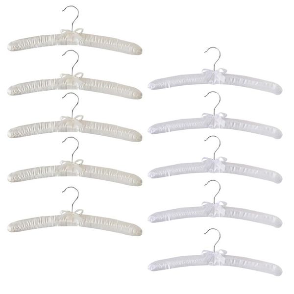 

hangers & racks 10pcs silk clothes used colorful satin for home