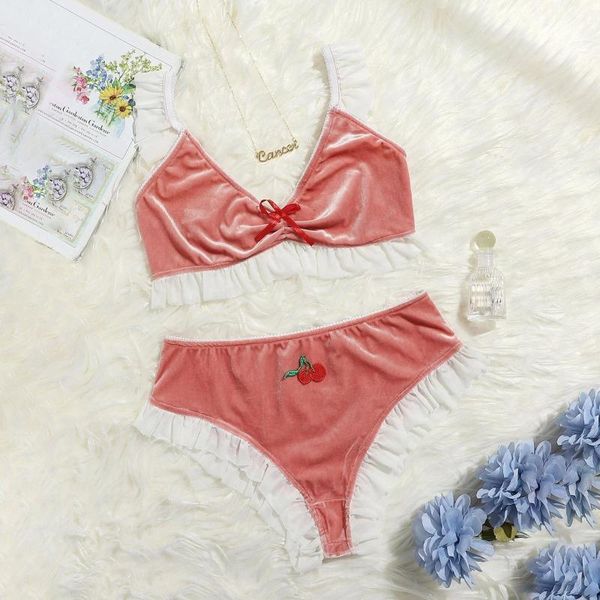 

women's sleepwear women sleep shorts sets lingerie lace flowers underwear patchwork pyjama pour femme, Black;red