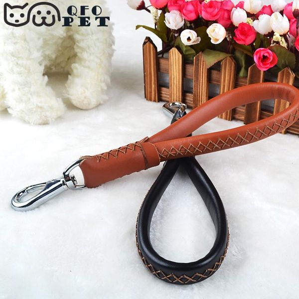 

dog collars & leashes 1 pc leather and short pet leash belt traction rope for dogs breed accessories