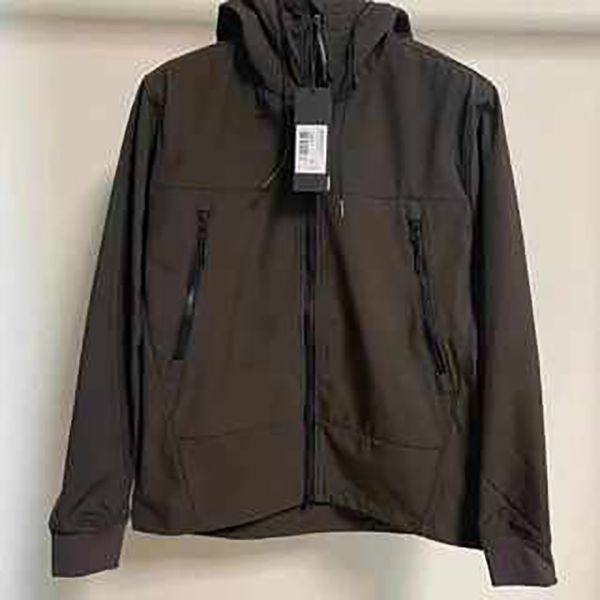 

cptoney 20fw waterproof fabric of soft shell jacket with plush in autumn and winter fashion men's windbreaker coat003, Black;brown