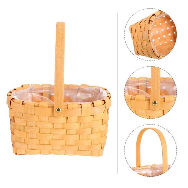 

storage baskets 1pc fruit basket rattan woven for home (khaki)