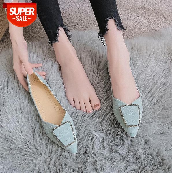 

pointed toe shoes women flat shallow korean casual wear soft sole peas #cr5l