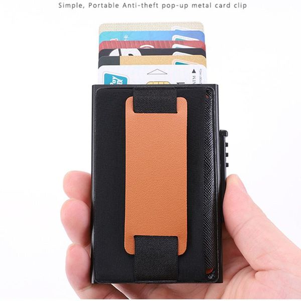 

wallets godomon the 2021 cardholder wallet will automatically up card bag. front pocket rfid anti-theft, Red;black